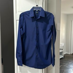 United Colors of Benetton Men’s Button Down Dress Shirt - Blue (UK 41, US 16)